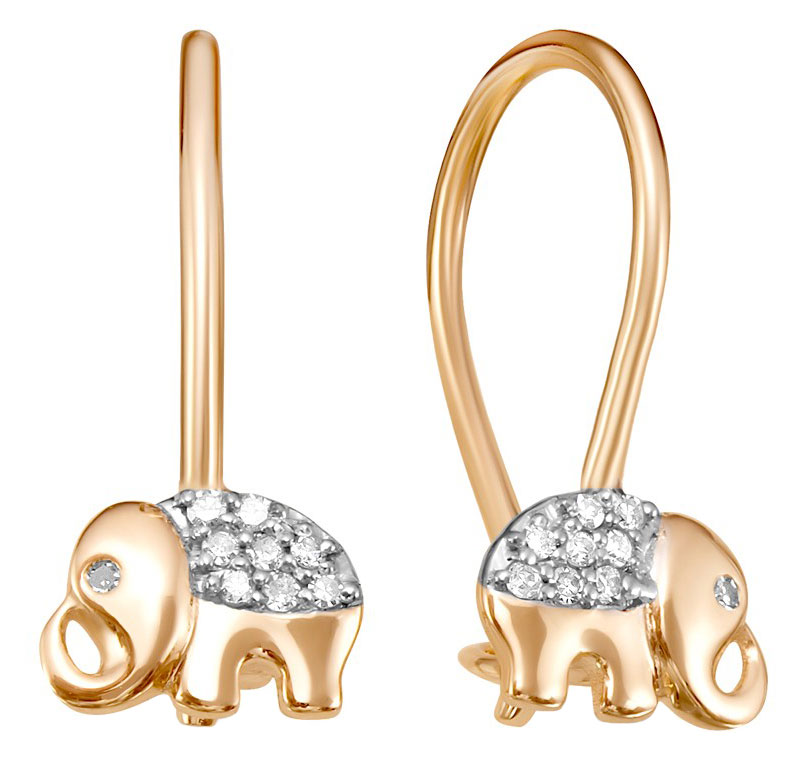 Серьги детские 5-2772-103-2К