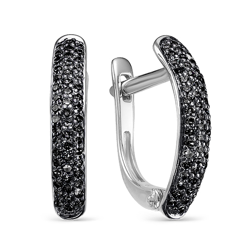 Серьги 5-2548-106-2Б-Чбр