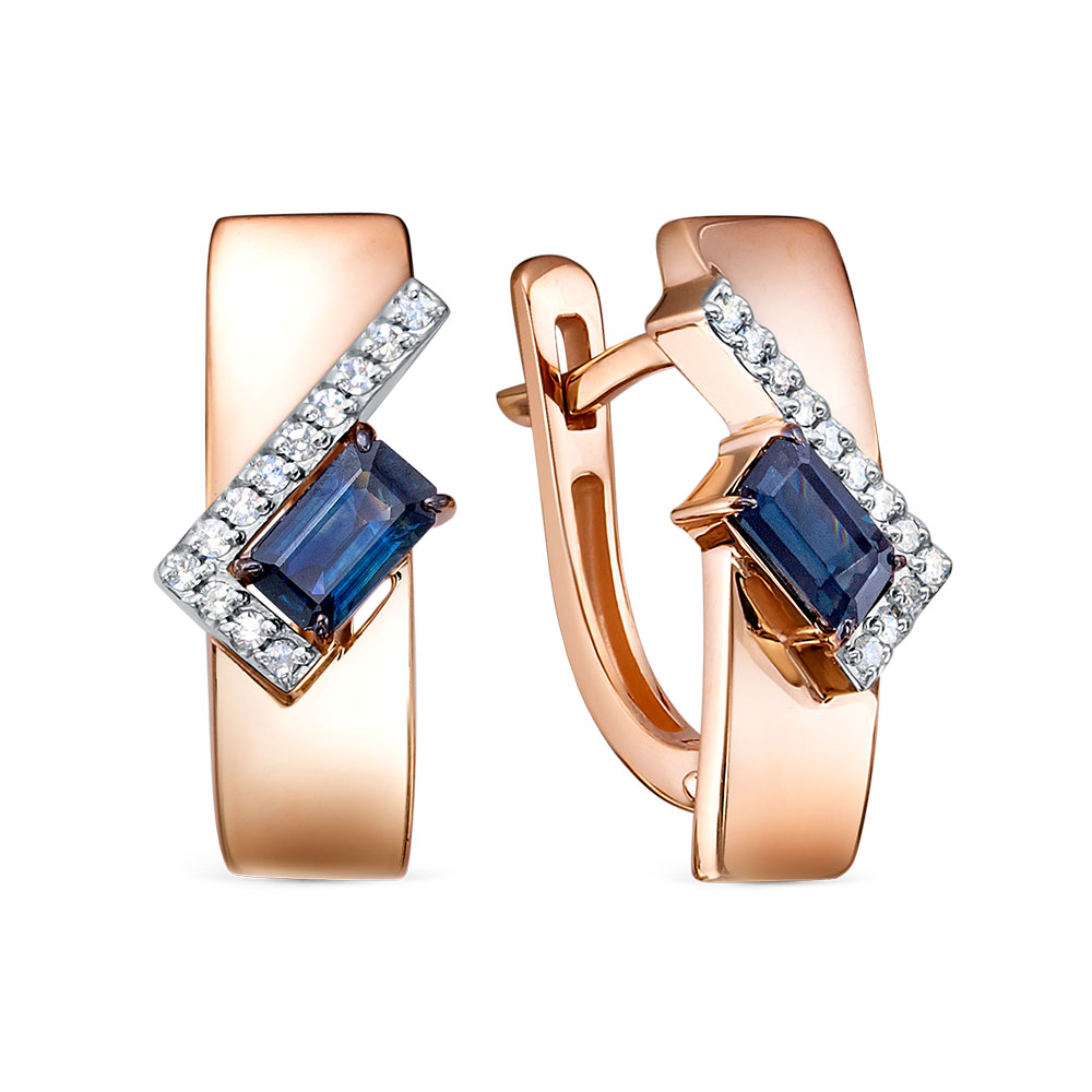 Серьги 5-7337-106-2К-СапБр