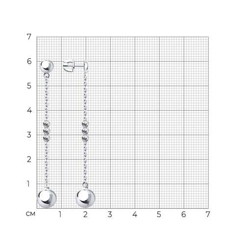 Серьги пусеты 94-122-01539-1