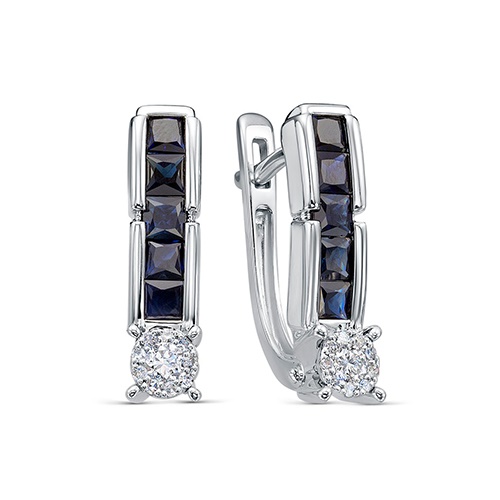 Серьги 5-6954-103ИНВ-2Б-Сап